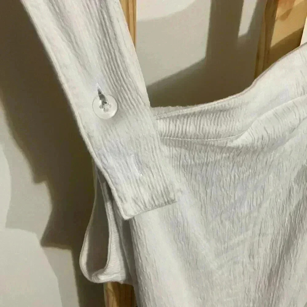 AVA & VIV White 1X Dress w/belt w/pockets - Picture 6 of 11